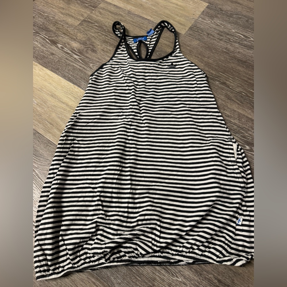 Black and White Striped Tank Dress